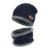 2022 Winter Men Women Thick Beanie Hat Knitted Hat Winter Cap Beanie Female Wool Neck Scarf Cap Balaclava Mask Bonnet Hats Set 19