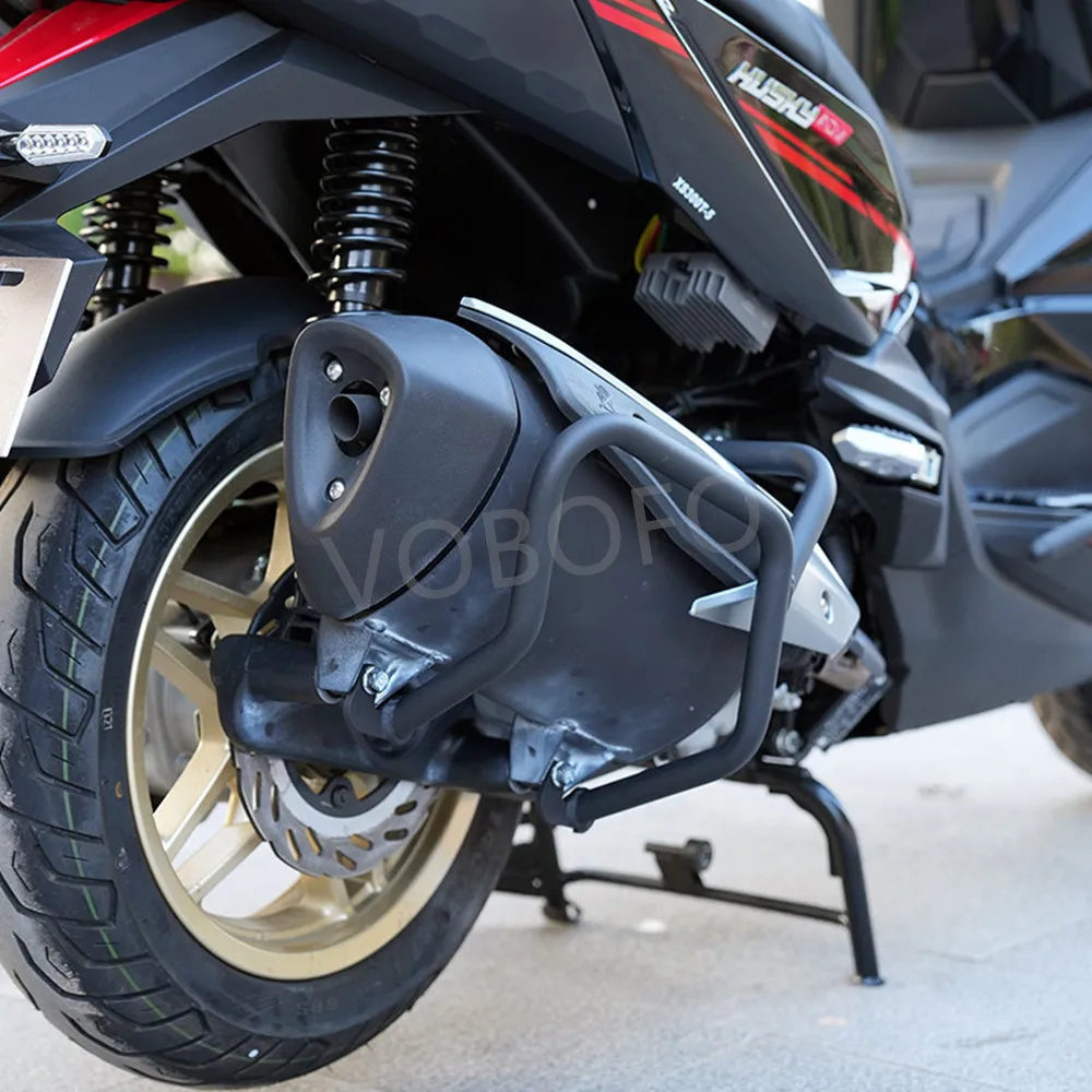 SYM Husky ADV 300 ADX 300 ADX300 오토바이 배기 파이프 보호 바 개조 머플러 범퍼 안티 드롭 바에 적합