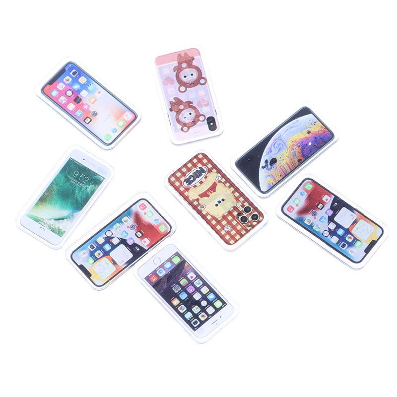 

1 шт., 1:12 миниатюрный кукольный домик, модель телефона Iphone, коробка для Барби, BJD OB11 Blyth, аксессуары для украшения кукольного дома