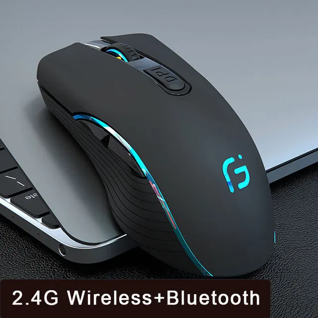 best wireless gaming mouse Wireless Bluetooth mouse charging dual-mode ergonomic mouse 2400 DPI is suitable for silent wireless mouse of computer notebook. wireless gaming mouse Mice