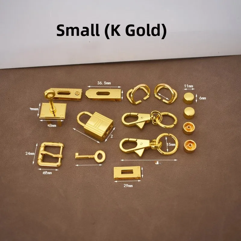  Handbag Hardware Accessories DIY Full Set Metal Repair Lock Parts Shoulder Strap Hook Base Screw Handmade Bag Accessories - 3