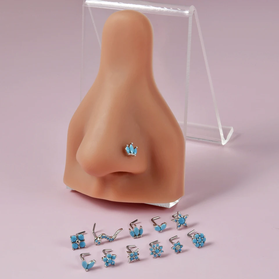 Anello Aperto Per Naso Da 8 Mm In Acciaio Chirurgico Nero | Disponibile - Foto 5