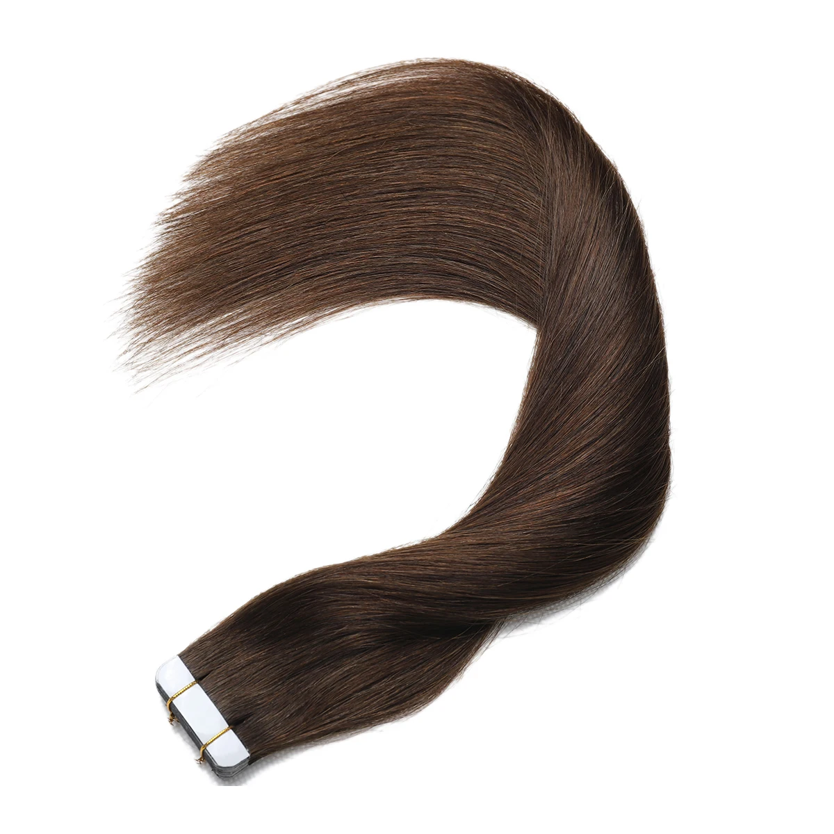 Sindra Tape in Hair Extensions Remy Human Hair 14-22inch 20pcs Straight Seamless Skin Weft Tape Extensions Dark Brown