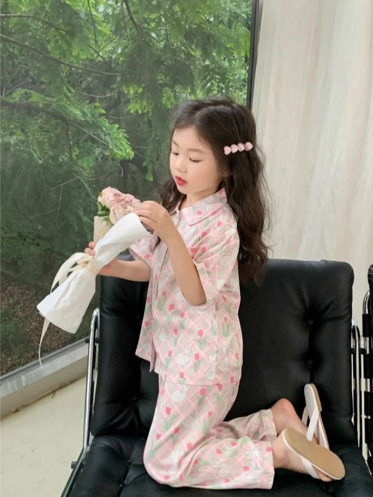 여아 여름 파자마 세트 반팔 탱크탑   귀여운 잠옷