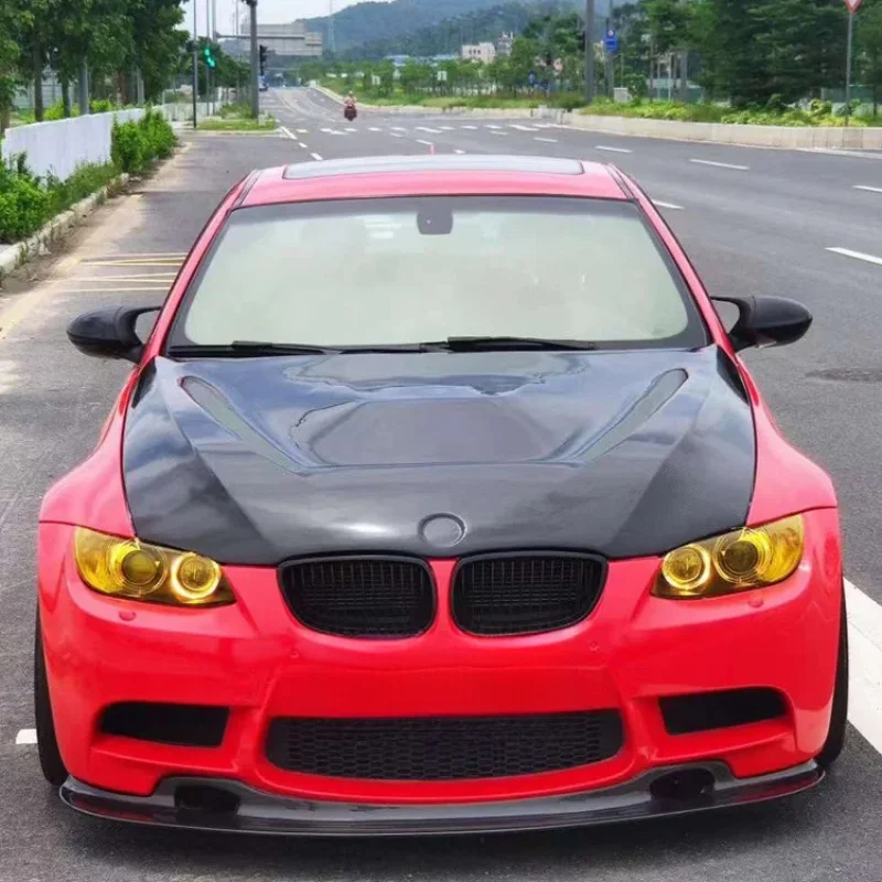공장 도매 GTS 스타일 카본 엔진 커버 E92 M3 카본 파이버 프라이머 처리된 후드 (E92 M3 프론트 보닛 2007-2012용)