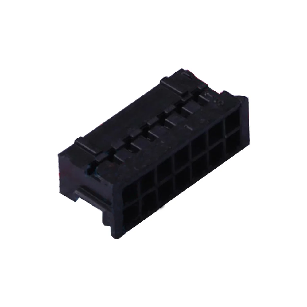 

20 Pcs Pitch 2.0mm Double Row 14PIN Position Black Plastic Shell Male Crimp Terminal Plastic Shell 2.00mm HX20016-14Y Black