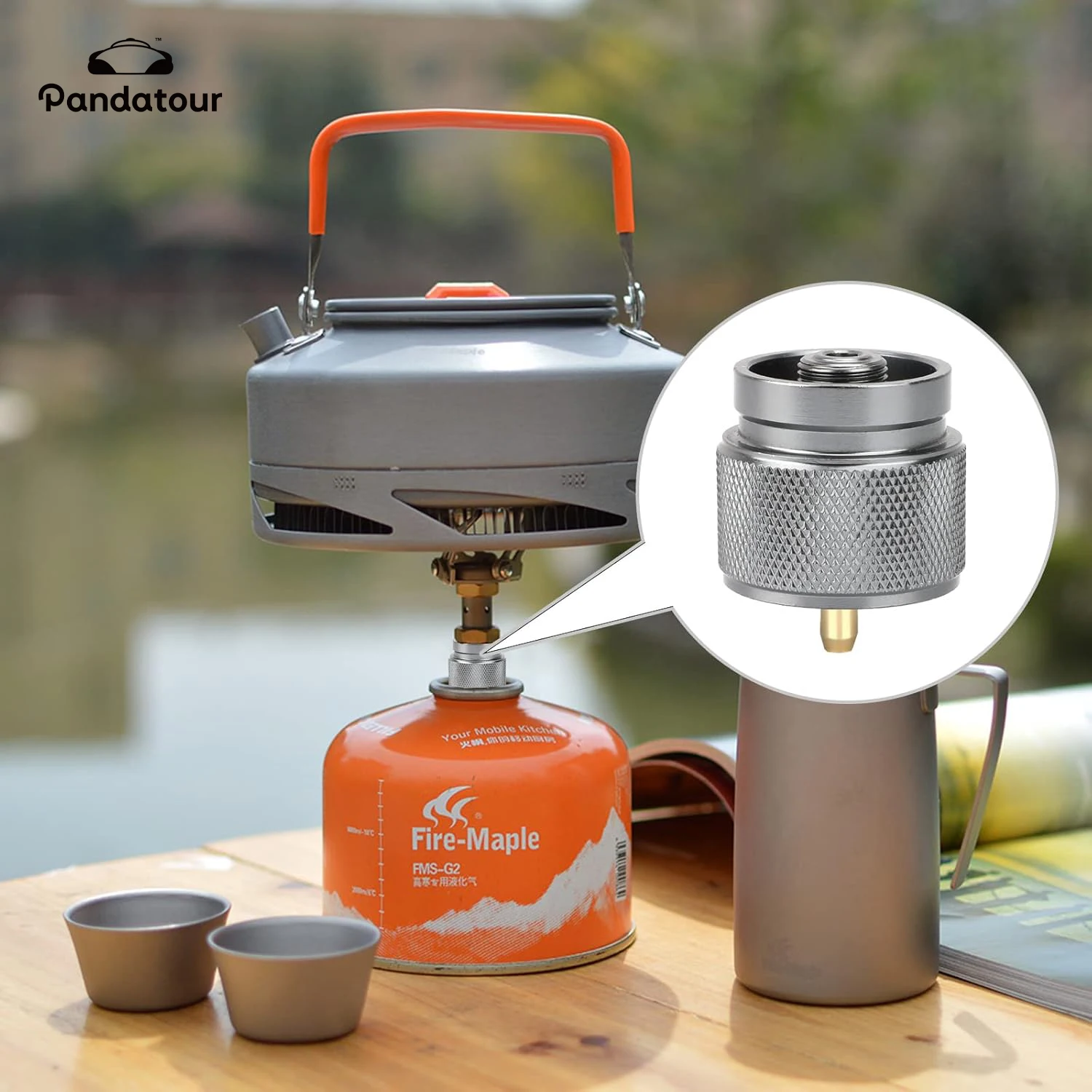 Pandatour Outdoor-Kartuschenkocher-Zubehör: Wartungs- und Umrüstungs-Set für Split-Gaskocher mit Verbindungsschlauch und Flachgasflaschen-Ventilschalter – Detail 14