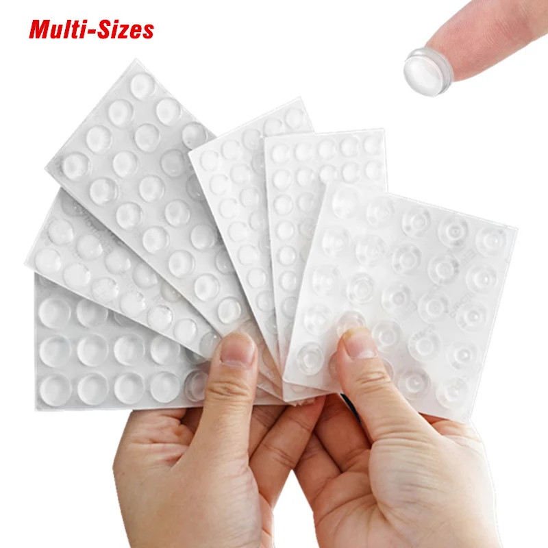 Transparent PVC Crash Pad Transparent Self-Adhesive Door Stopper Rubber Damping Bumper Cabinet Silicone Furniture Pad Protector