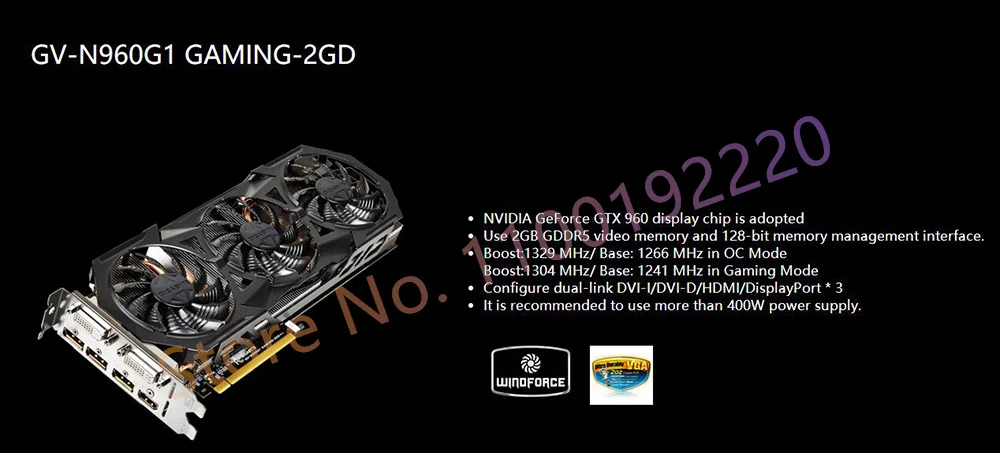 external graphics card for pc GTX 960 2GB GV-N960G1 GAMING-2GD For Gigabyte Graphics Card 7010 MHz GDDR5 128 Bit PCI-E 3.0 GPU Desktop Computer Video Card best graphics card for pc