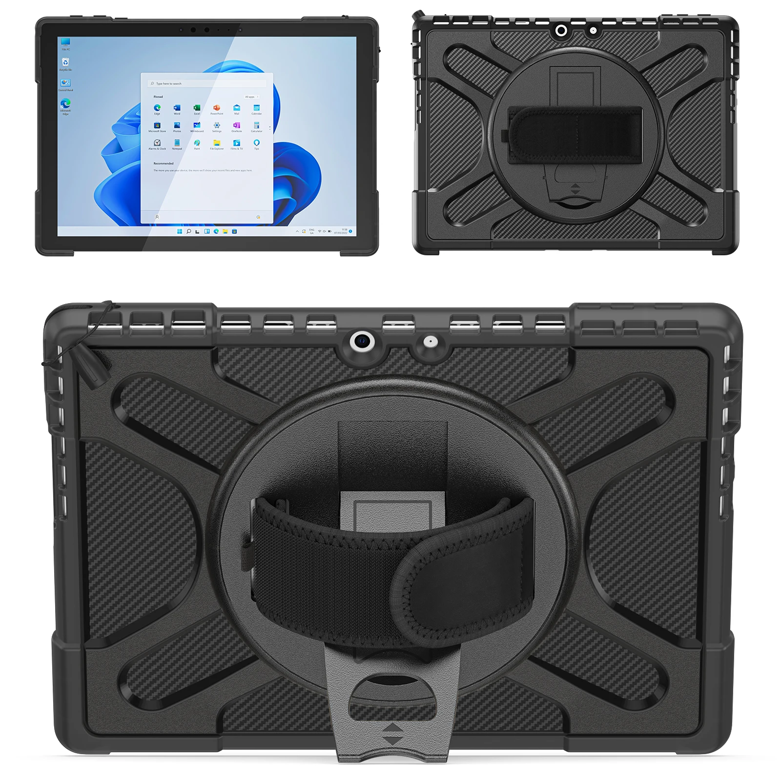 360° Rotating Heavy Duty Shockproof Tablet Stand Cover