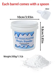 High - Density White Gypsum Powder for Resin Casting and Handmade Crafts - Wholesale Production Material (500g)