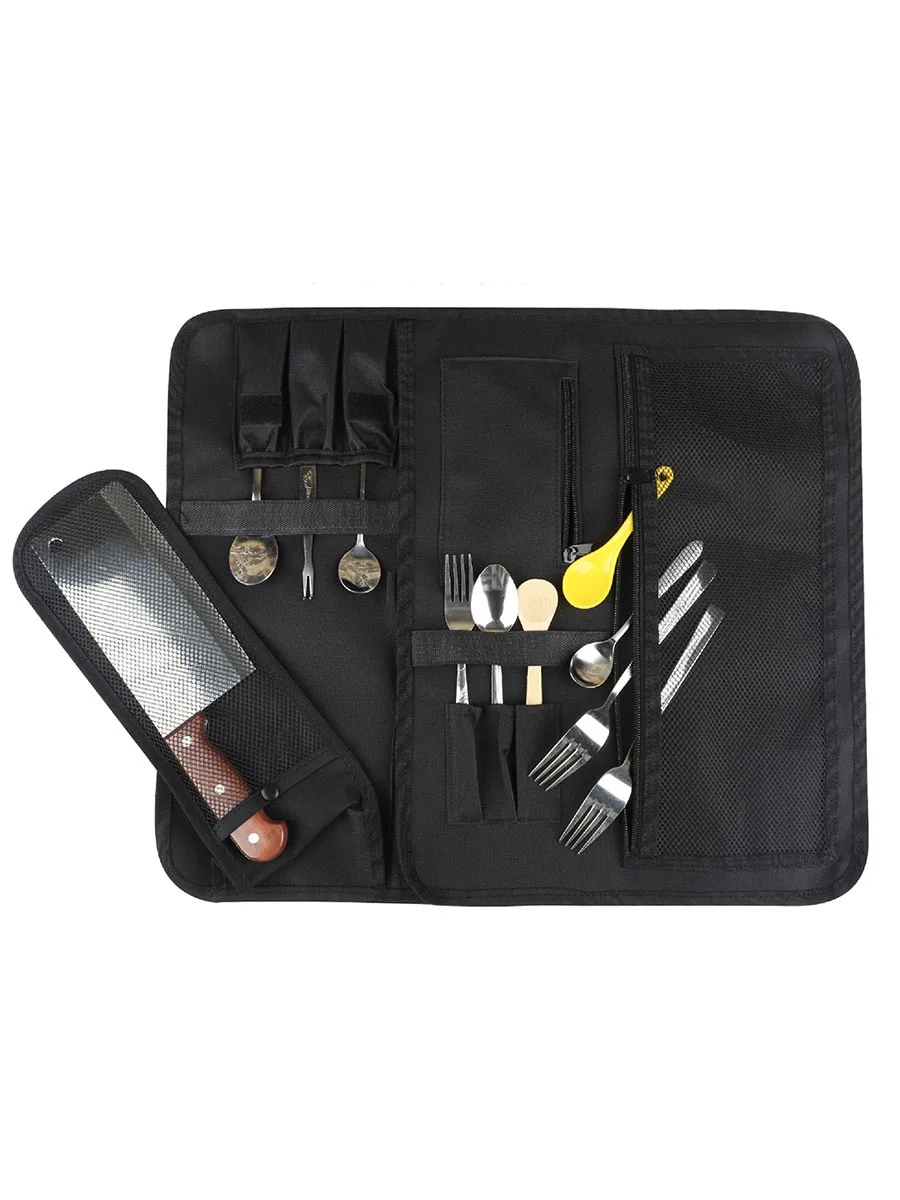 Chef Knife Bag Roll Carry Case Kitchen Cooking Portable Storage Pockets knife storage bag