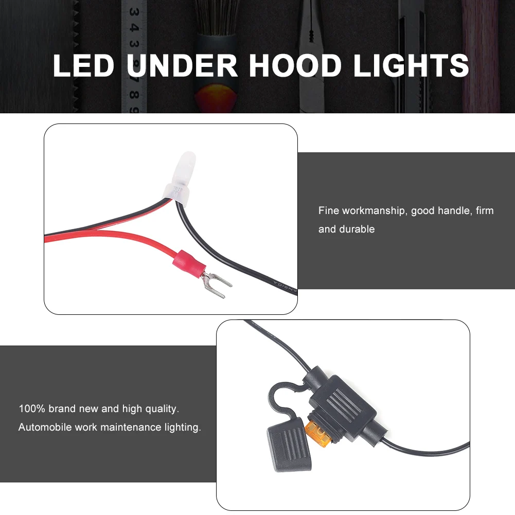 52cm Under Hood LED Light Strip For Car With Auto On/Off Switch Car Repair Work Light Car Maintenance Kit Car SUV Pickup Offroad