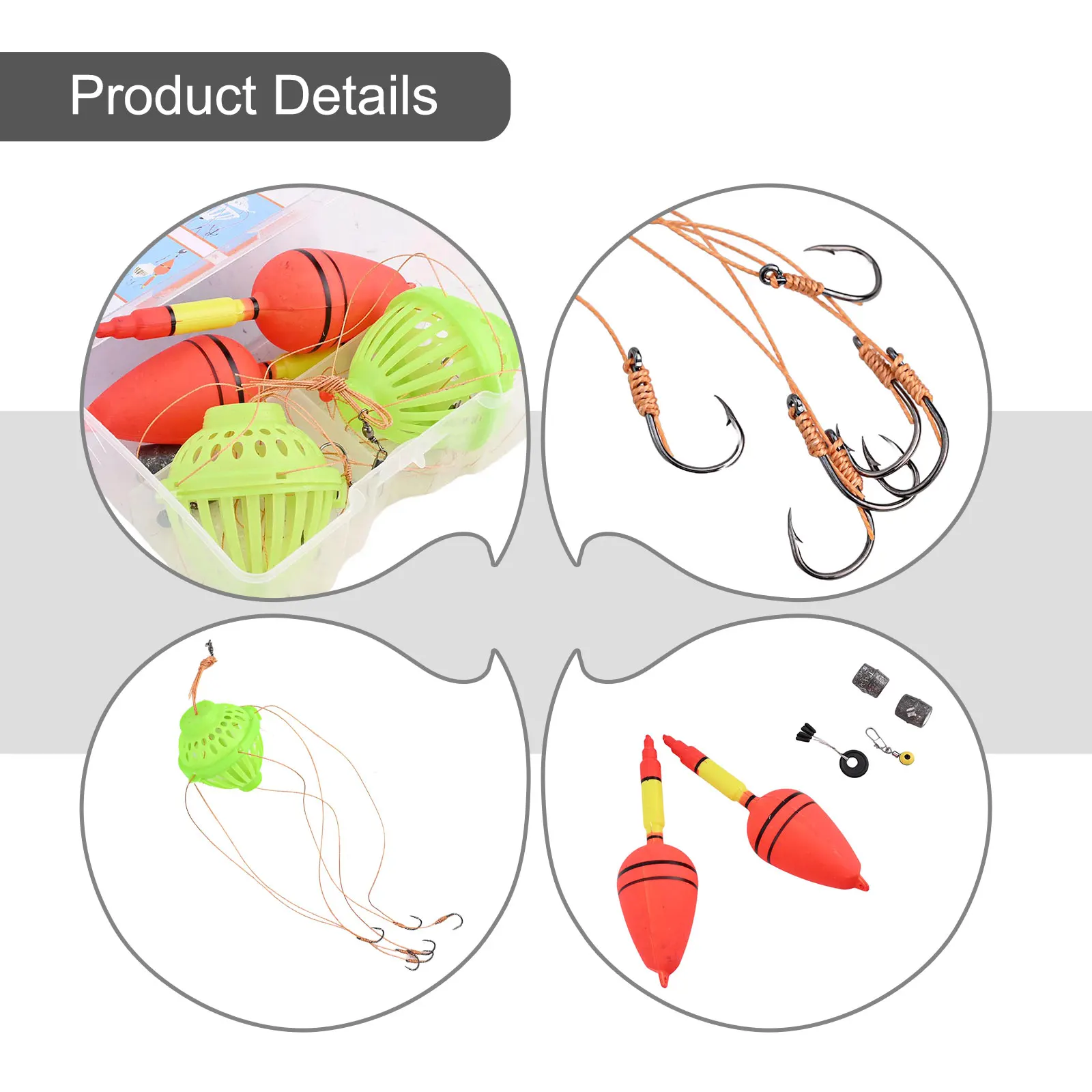 Long-distance Fishing Explosive Hook Set Carp Fishing Gear Easy To Load Bait Plastic metal Strong Pulling Force