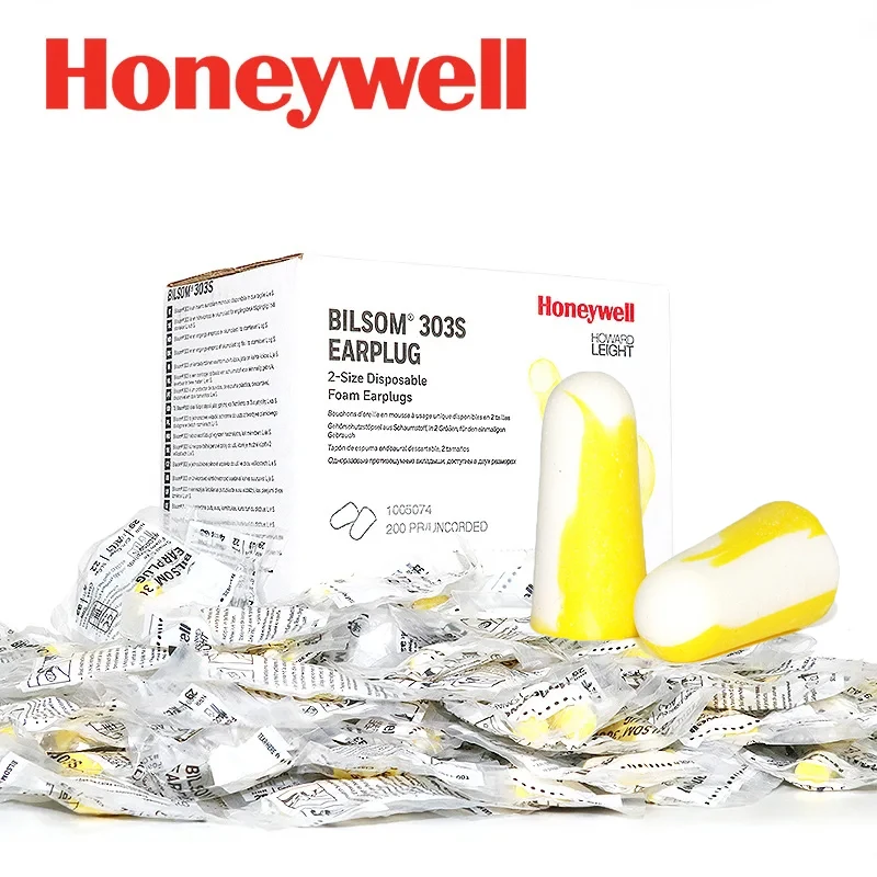 200-pairs-honeywell-bilsom-303-earplugs-laser-lite-polyurethane-foam-bullet-shape-small-uncorded-disposable-earplugs