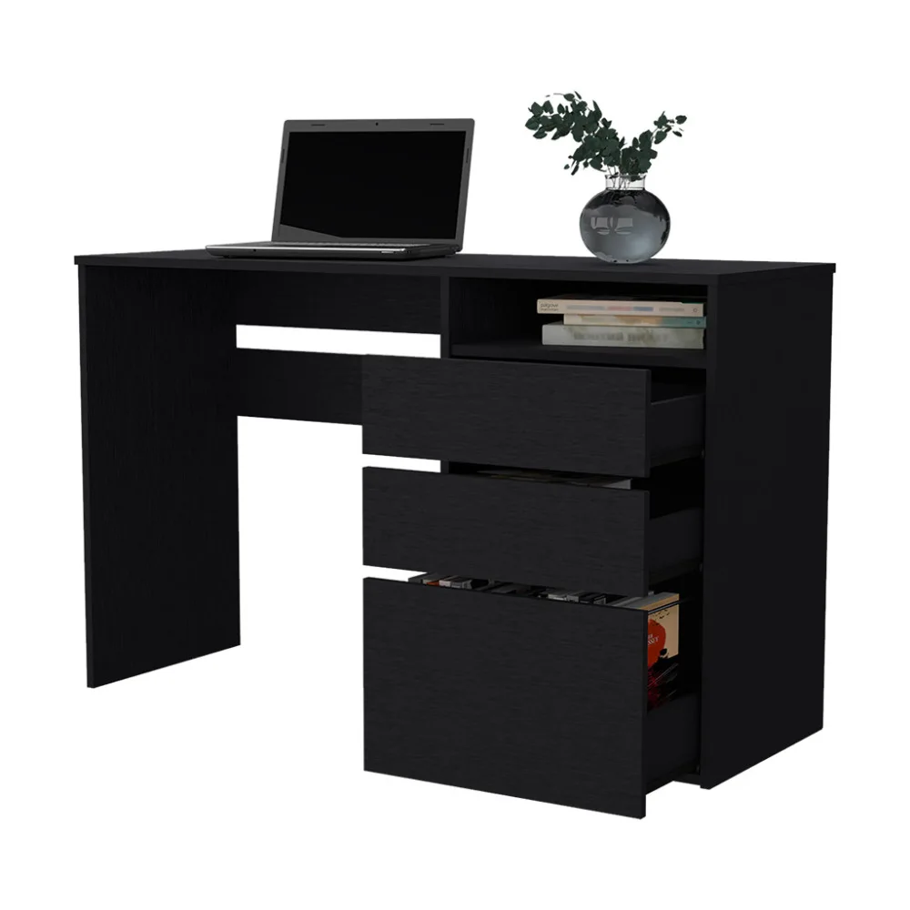 San Diego Computer Desk, One Shelf, Black Wengue Finish 4
