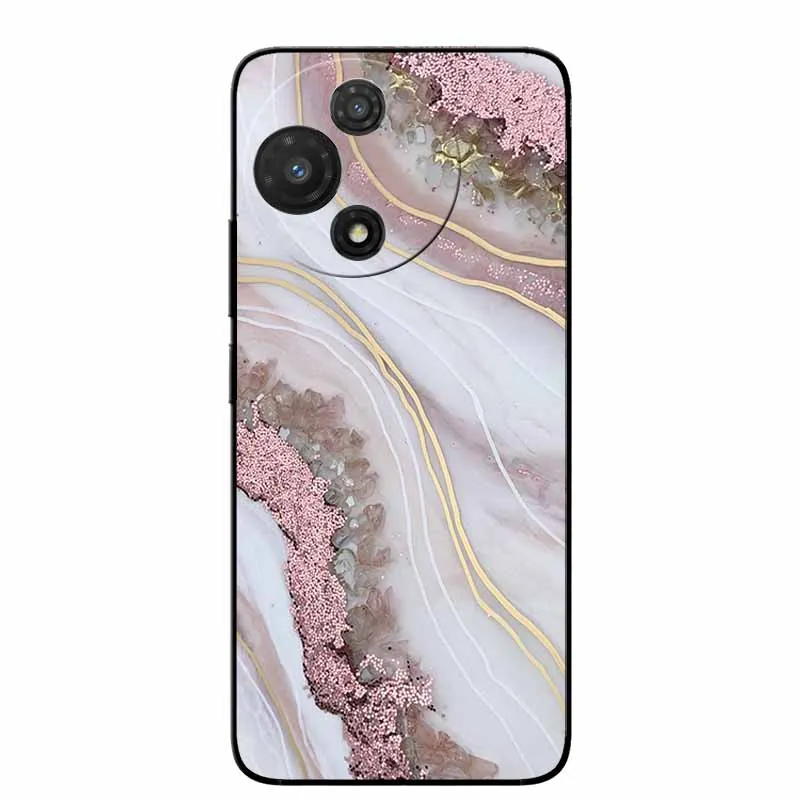 Marble Painted Silicone Back Cover - Soft TPU Protective Case