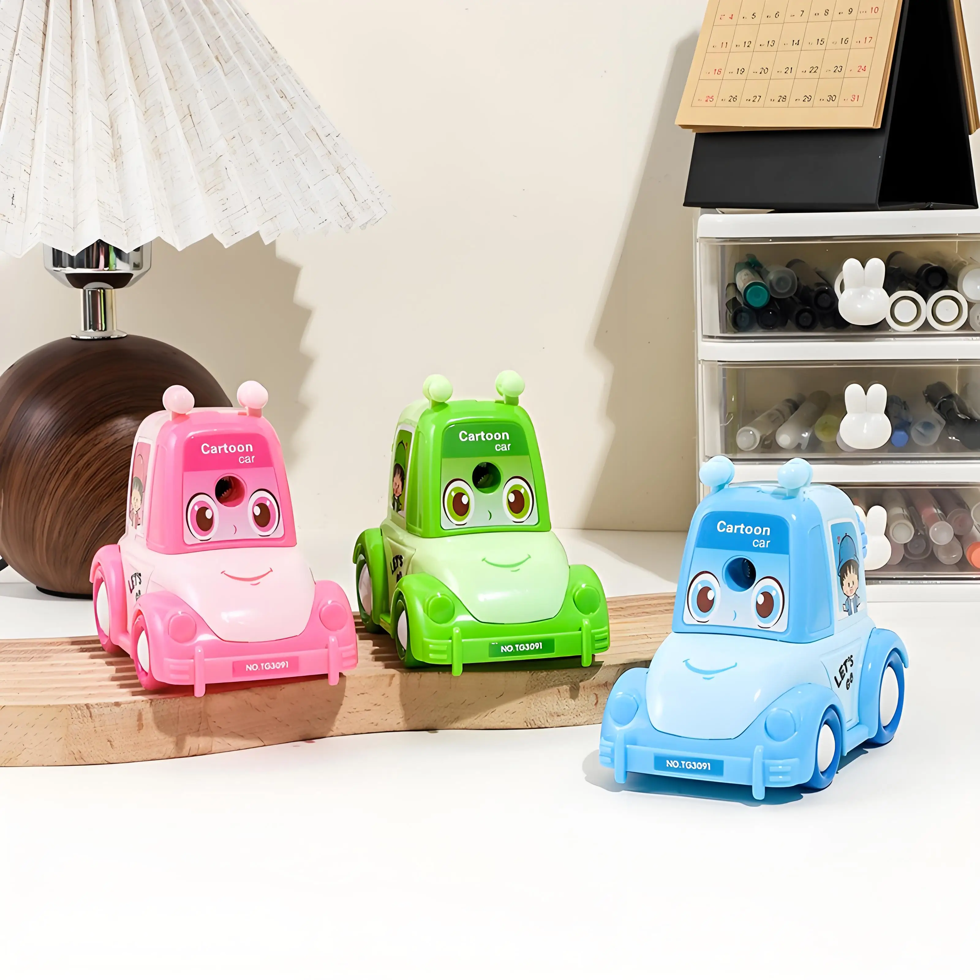 1/2/3 قطعة كارتون سيارة مبراة أقلام رصاص ميكانيكية...