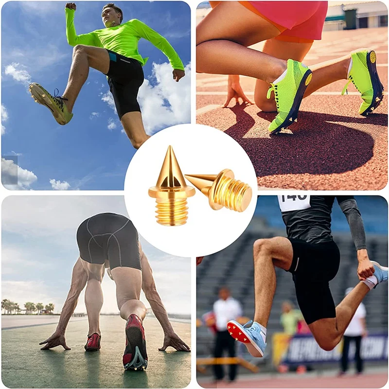 120 PCS 1/4Inch Stainless Steel Track And Cross Country Spikes Golf Shoe Spikes With Spike Wrench, Replacement Spikes 2