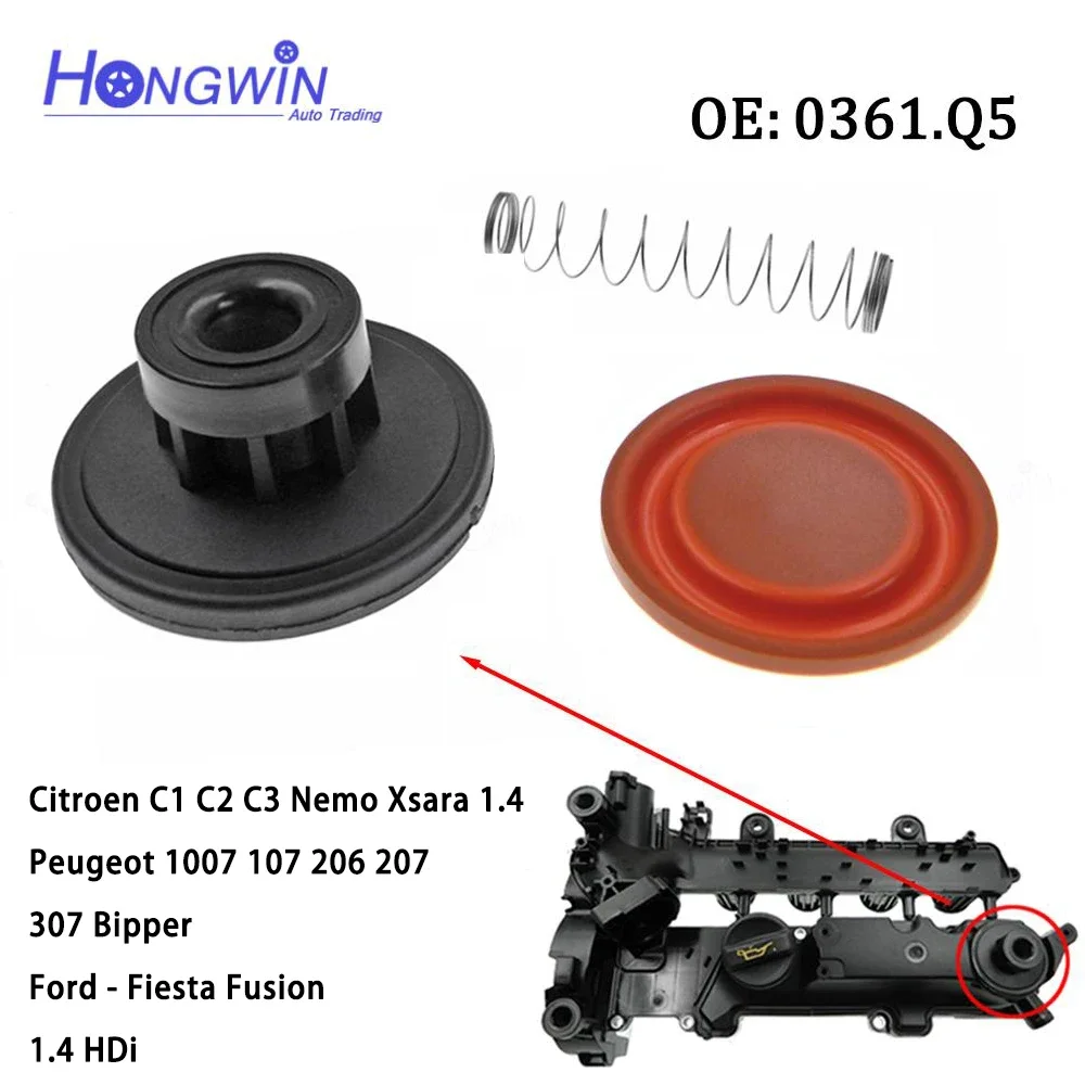 Engine PCV Valve Cover Repair Kit With Membrane for Peugeot 107 207 206 307 Citroen C1 C2 C3 Ford 1.4 HDi
