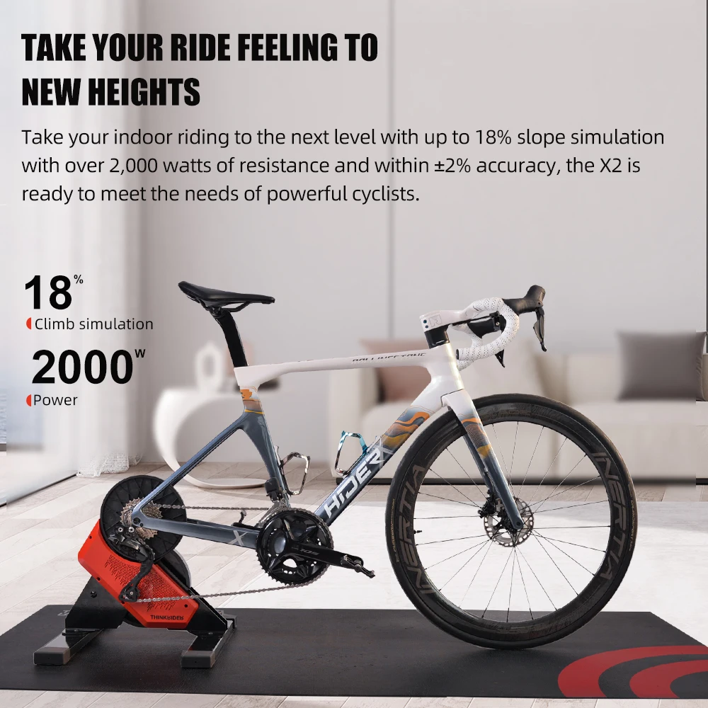 New ThinkRider X2 Smart Bike Trainer MTB Road Bicycle home trainer Built-in Power Meter power meter Compatible