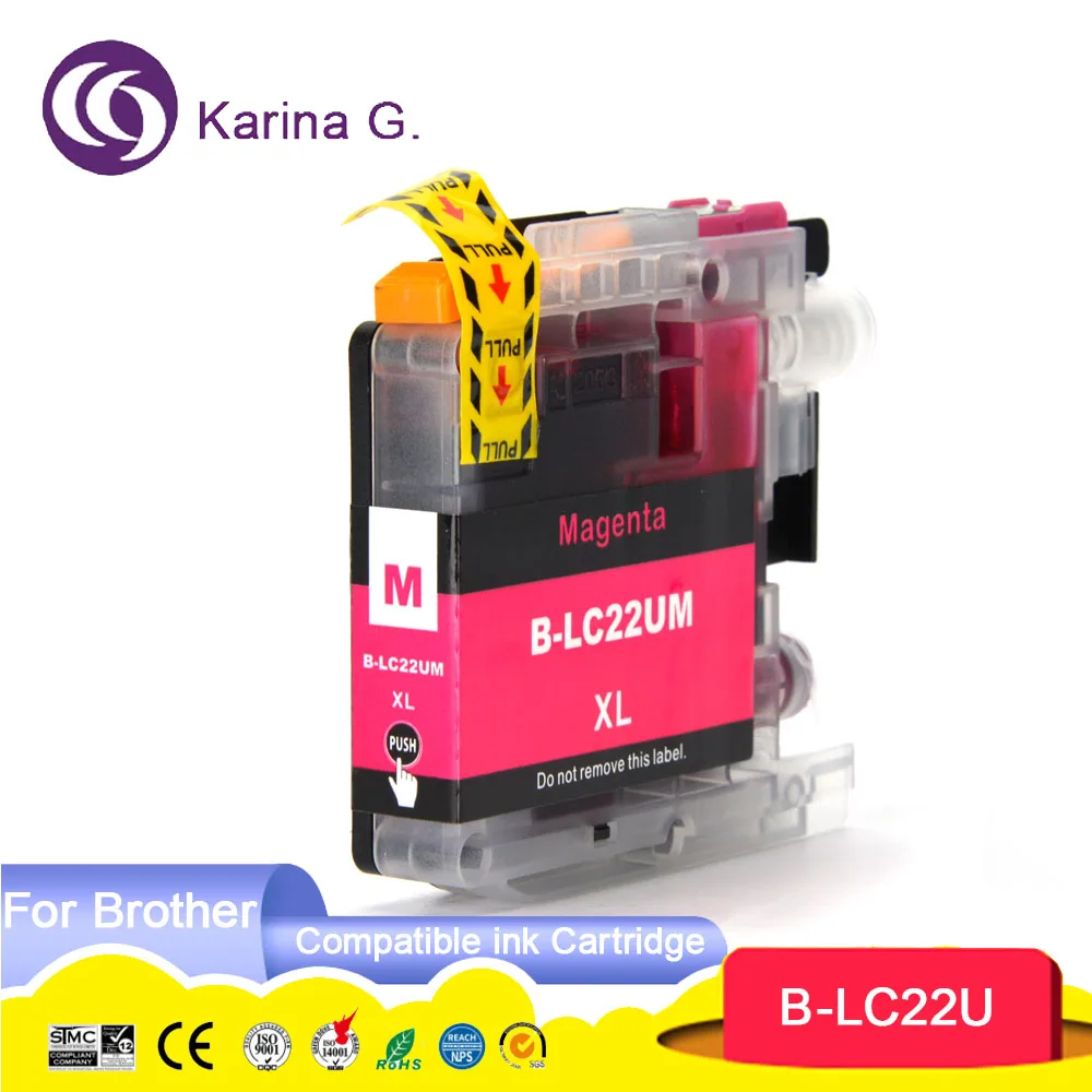 4PCS For LC22U LC 22U LC 22UXL ink cartridge For DCP-J785DW MFC-J985DW