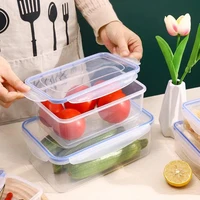 Boîte de rangement des aliments au réfrigérateur avec couvercle en plastique, boîte de conservation de la fraîcheur des aliments, boîte de pique-nique, 550 ml, 1000 ml, 1500 ml, 2500ml 2