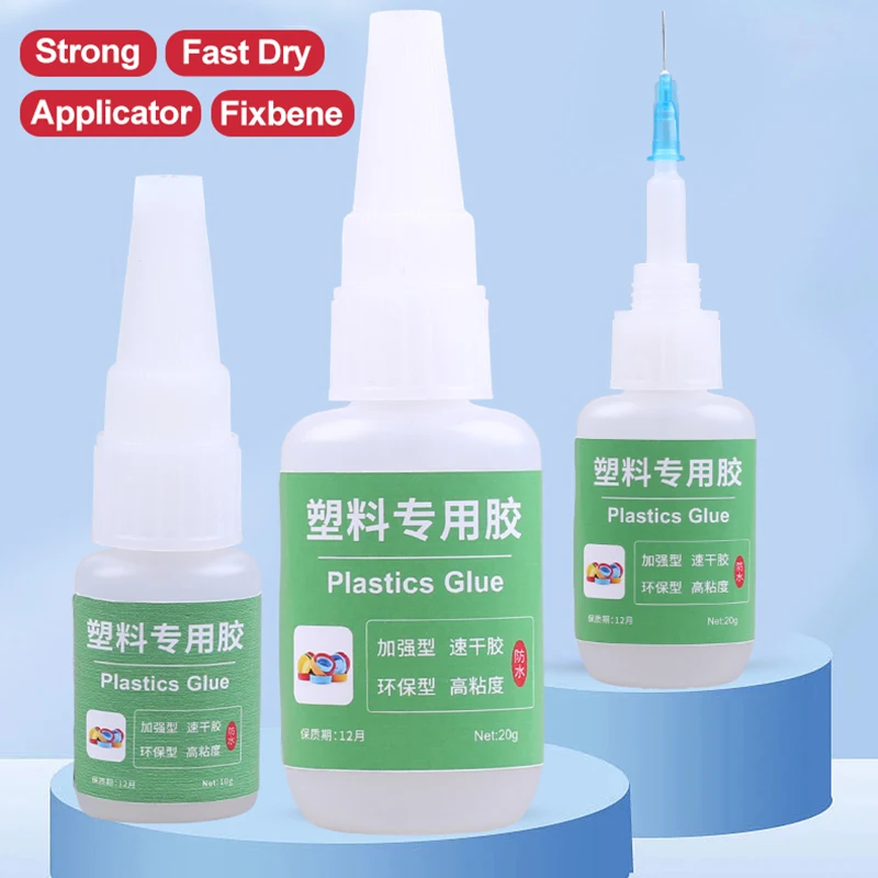 Transparent Super Glue Extra Strong ABS PVC Plastics Instant Contact Vinyl Adhesive Fast Cyanoacrylate 502 Metal Silicone Bond 3