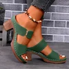 Women Summer Lightweight Hollow Sandals High Heels New Dress Chunky Open Toe Slippers Female 2024 Casual Slingback Slides Shoes 5