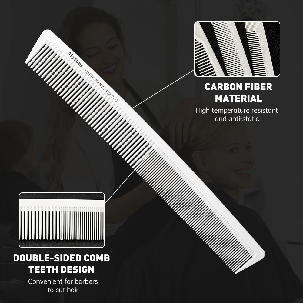 7Pcs Hairdressing Carbon Comb Professional Hairdresser Cutting Comb Anti Static Hair Comb Haircut Tools Barber Hair Styling Comb 5