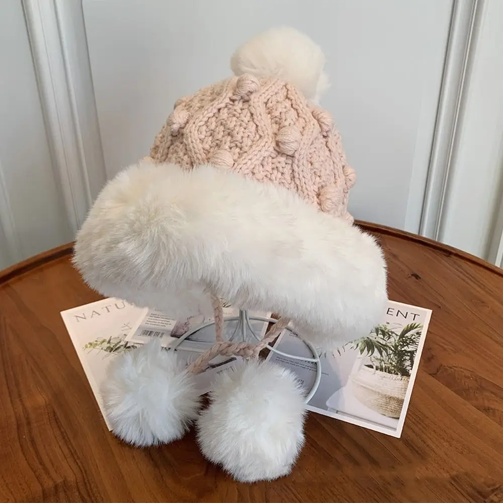 Knitted Kids Winter Beanie Hat Windproof Ear Protection