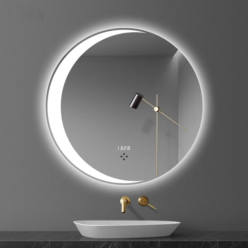 

Led Smart Bathroom Mirror Wall Hanging Art Large Vanity Mirror Hairdressing Aesthetic Espejo Con Luz Shower Mirror EB5BM