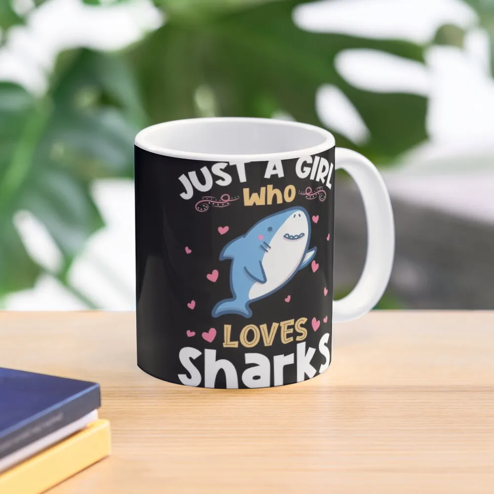 

Just a Girl who Loves Sharks Diving Enthusiast Coffee Mug Beer Cups Cups Of Mug
