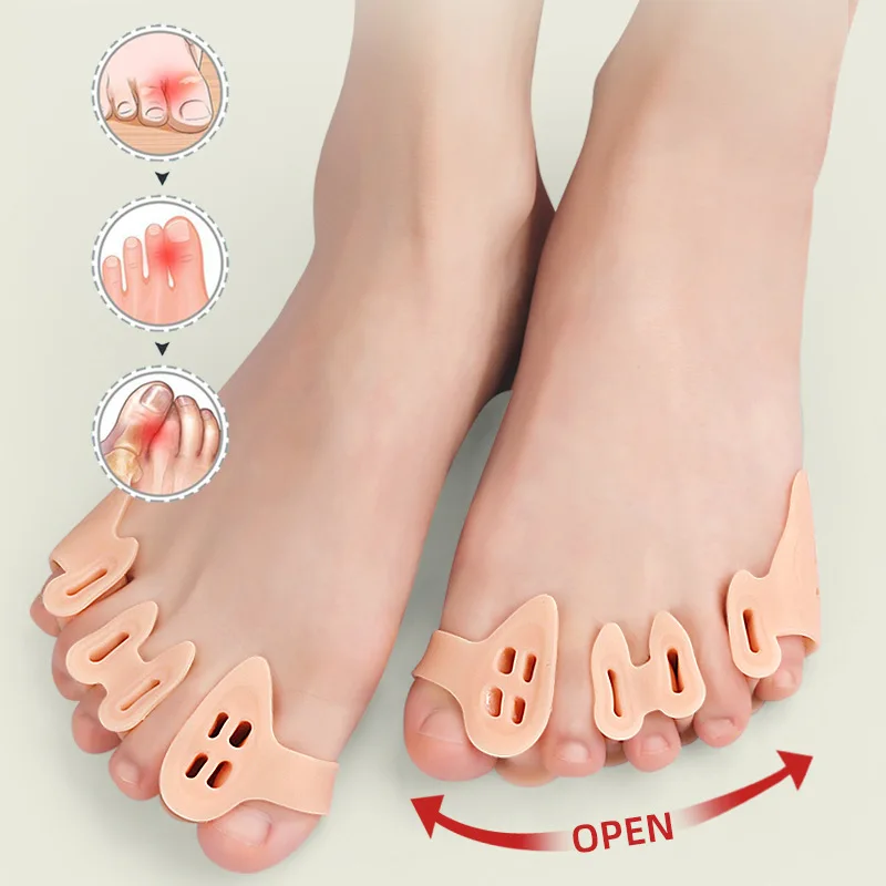 

Toe Separator Silicone Bunion Corrector Bone Thumb Hallux Valgus Protector Foot Care Tools Splint Toe Separator Staightener