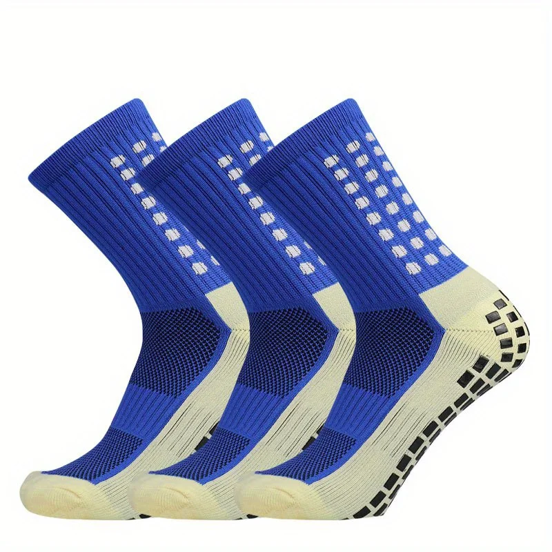 3 Pairs Multifunctional Non-Slip Silicone Sports Socks - Breathable Outdoor Training Gear