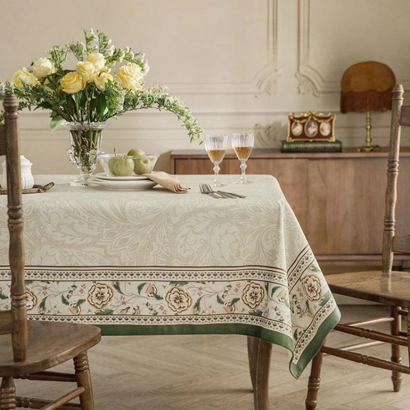 TableClothWaterproofAmericanRetroLightLuxuryStyleLintDining