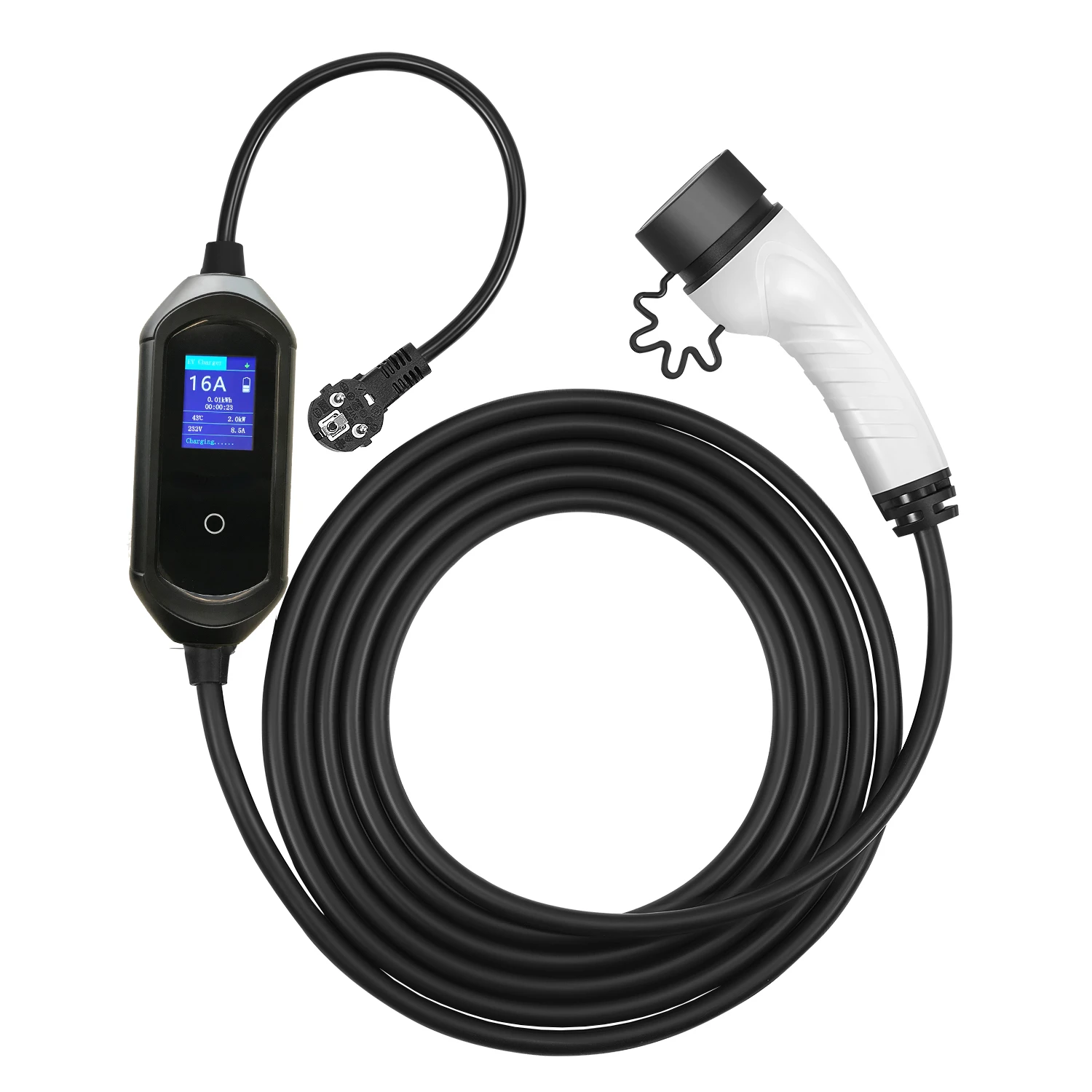 

Adjustable Current 16A 32A Level 2 Portable EV Charger station Type 2 Type 1 AC EV car Charging Gun For Electric Vehicles