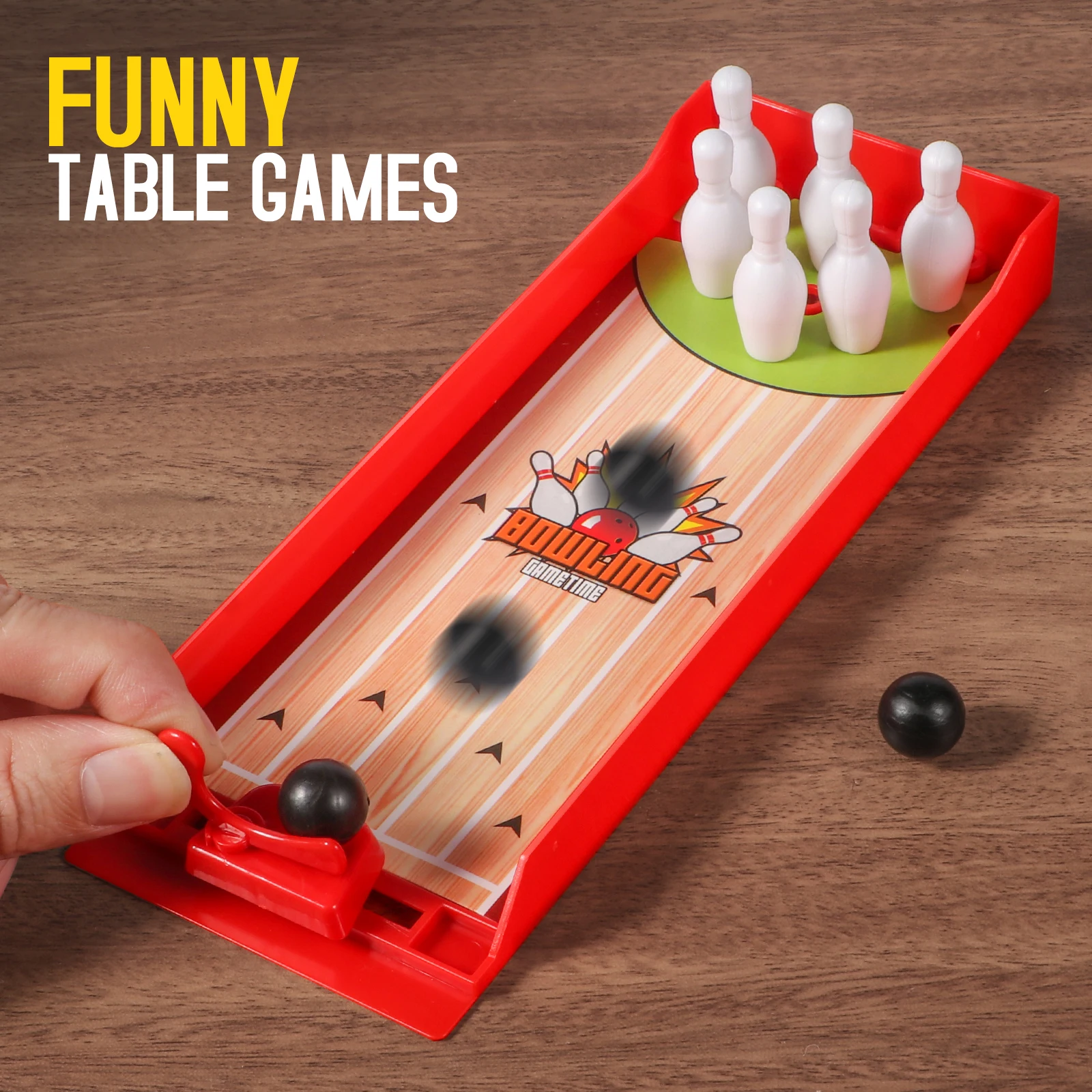 Bowling Puzzle Shooting Game Machine - Ejection Table Office Casual Multiplayer Game - Smart Thinking Training Holiday Gift-Gath