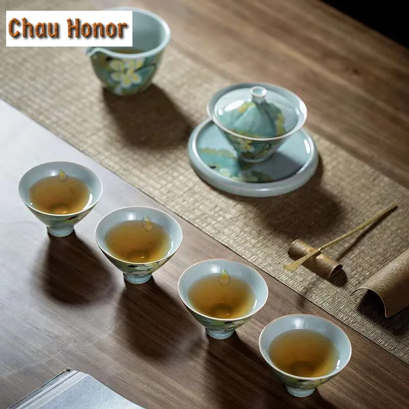 80ml Borneol Glaze Cone Ceramic Tea Cup Creative Pure Hand-painted Hat Teacup Can Raise Single Cup Kung Fu Tea Master Cup Gifts