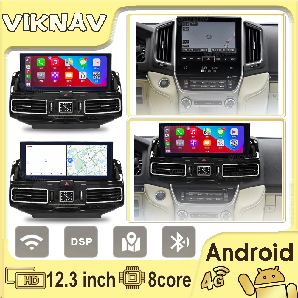 

Anti-Glare Android With screen Car Radio For TOYOTA LAND CRUISER 200 LC200 2016-2020 GPS Navigation DVD Multimedia Player 2din