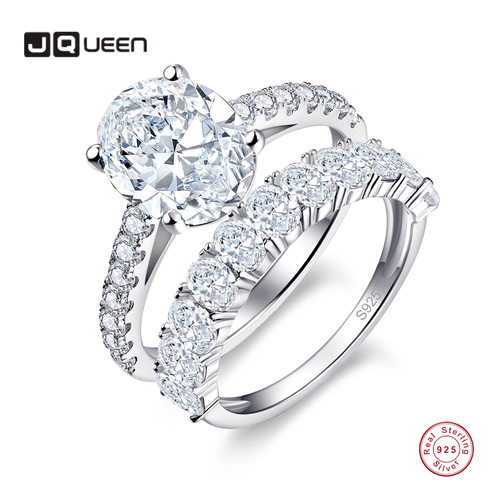 

Мода 2 шт Настоящее серебро 925 пробы кольца круглые свадебные кольца набор для женщин циркония ювелирные изделия