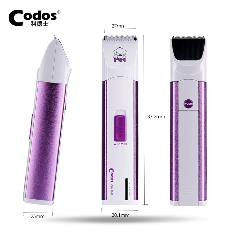 Codos CP5000 Professional Cat Dog Part Hair Trimmer Pet Face Ears Foot Clipper Rechargeable Dog Grooming Clipper Haircut Machine