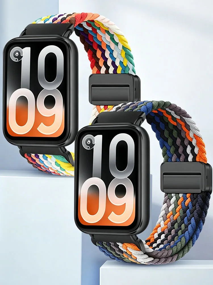 Adjustable Braided Solo Loop Nylon Bracelet Watchband Strap