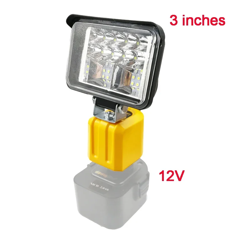 Description Picture 6 of itemDC9096 Car LED Working Lights Flashlights Electric Torch Spotlight Desk Reading Lamp For Dewalt 12V 14.4V 18V NiCad NiMH Battery