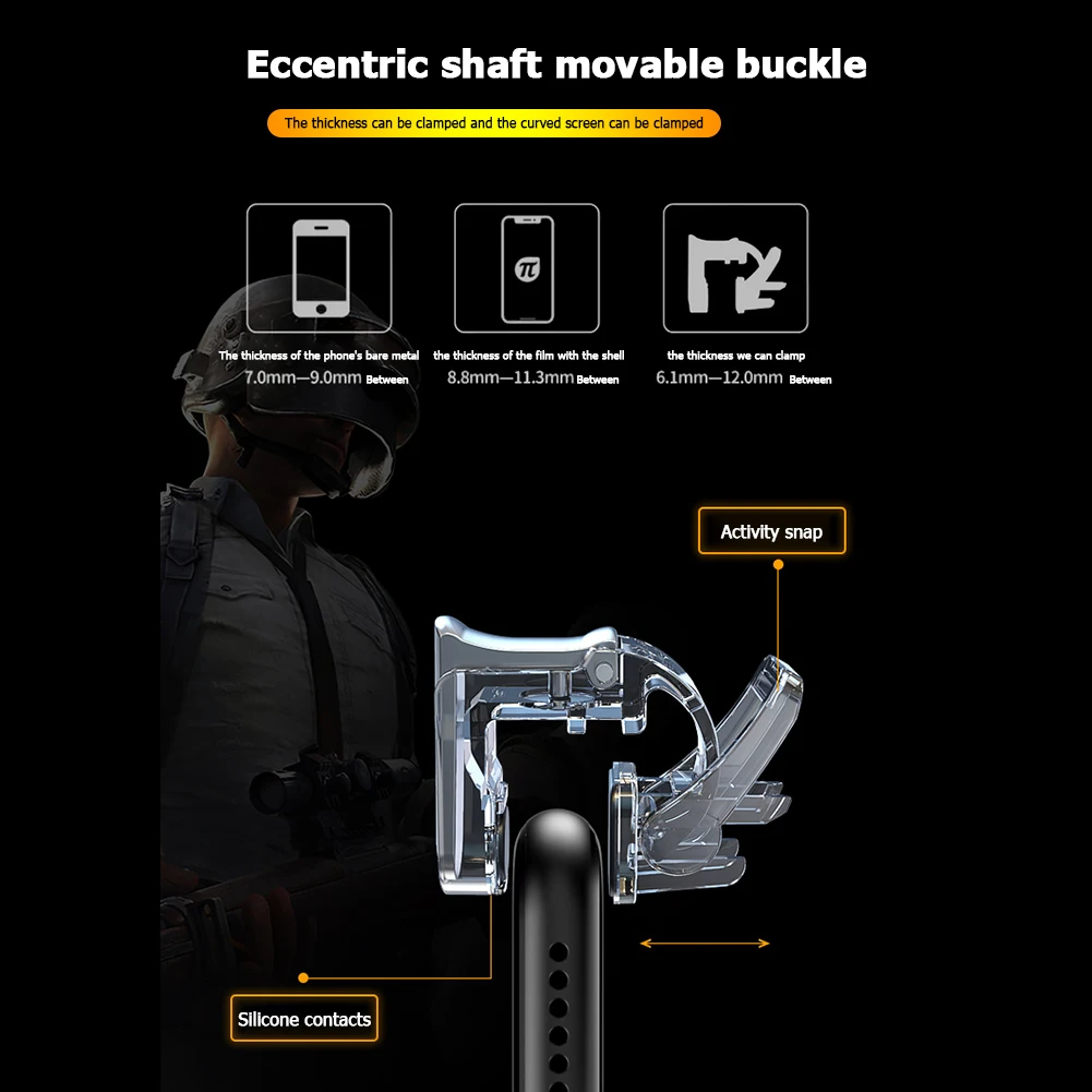 PUBG 모바일 폰 트리거 컨트롤러 게임패드 발사 버튼 슈터 조이스틱 컨트롤러 버튼 게임패드 모바일 게임