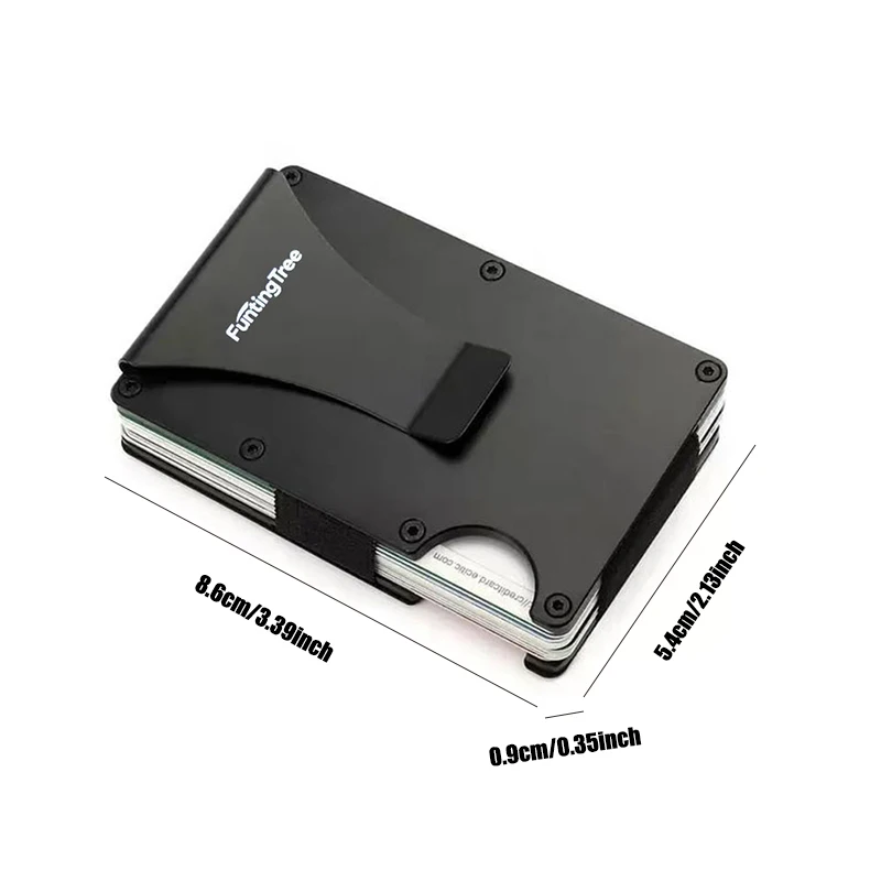 Kompatibel mit MagSafe-Geldbörse, schmales Portemonnaie für Herren mit Geldklammer, RFID-blockierendem Metallkartenhalter, minimalistisches magnetisches Portemonnaie – Detail 1