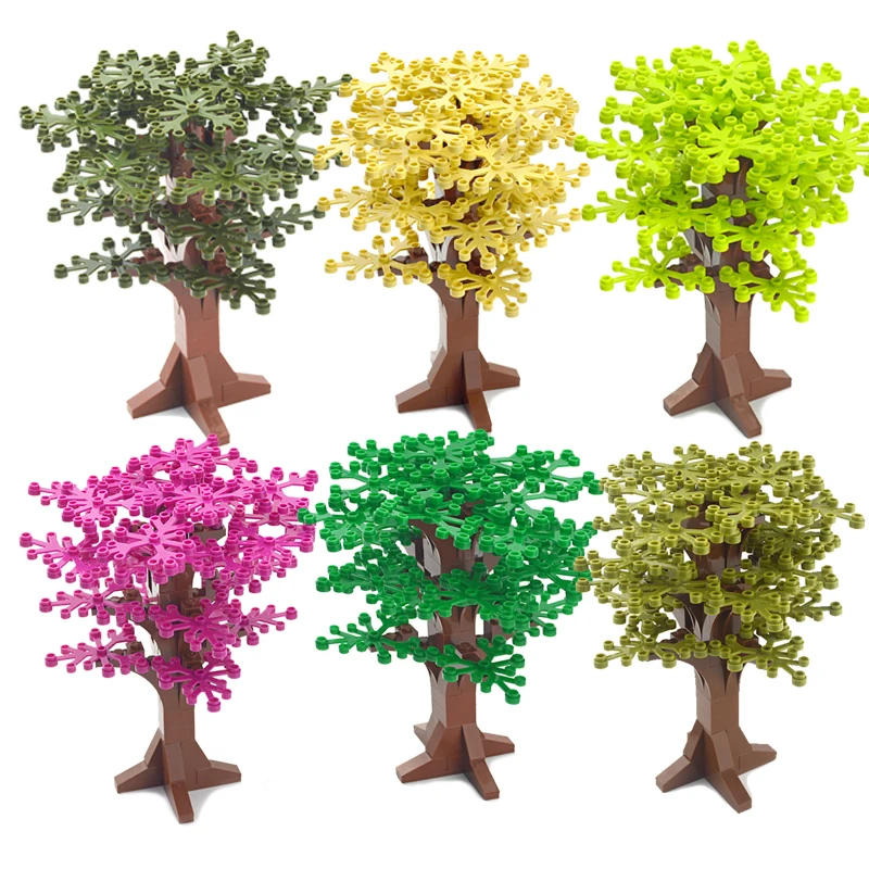 Tree Green Bush DIY Building Blocks Flower Grass Plants Garden Compatible City MOC Accessories Parts | Игрушки и хобби