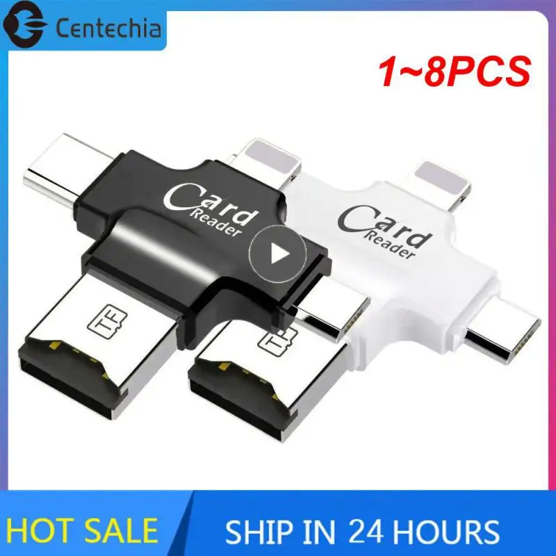

Многофункциональный кардридер 4 в 1, 1-8 шт., Type-c/Micro USB/USB 2,0