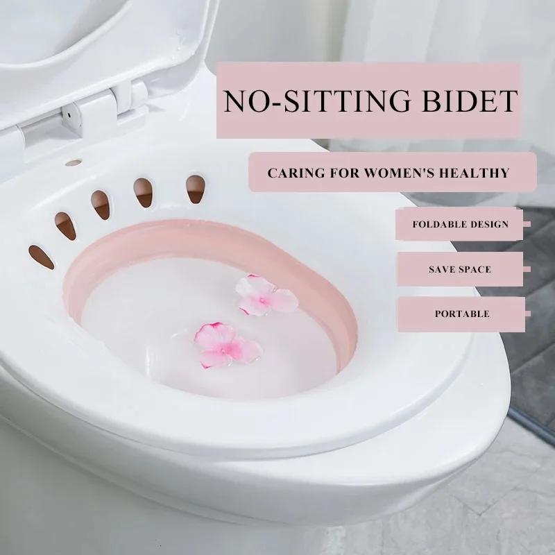 Portable toilet sitz bath basin portable bidet spray Toilet Sitz for Pregnant Bath Hemorrhoids Postpartum Folding Toilet Postpartum Care Basin