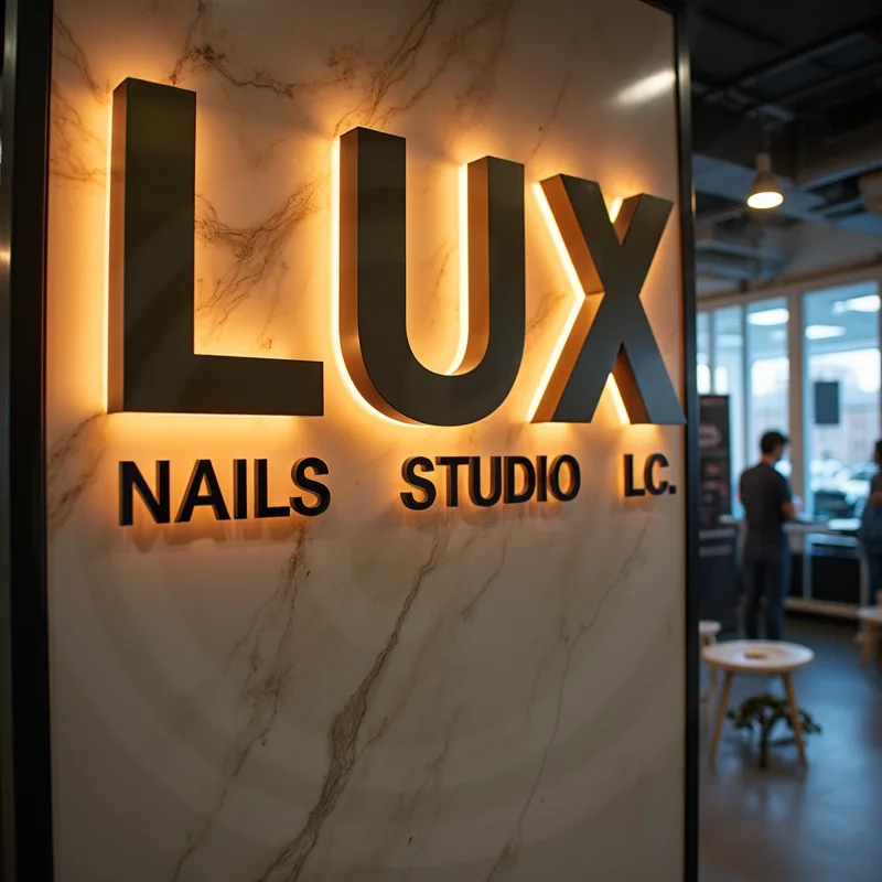 【Tech-savvy】 Custom Illuminated LED Backlit 3D Metal Letters Sign for Business Storefront Outdoor Waterproof Up Signage.